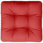 vidaXL Coussin de palette rouge 60x60x12 cm tissu