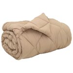 vidaXL Duvet d'hiver Taupe 220 x 135 cm Microfibre