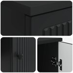 vidaXL Bureau Noir Bois d'ingénierie 142 5 x 50 x 75 cm