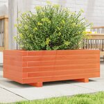 vidaXL Jardinière cire marron 70x40x26 5 cm bois de pin massif