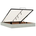 VidaXL Cadre de lit ottoman et matelas gris clair 180x200cm velours