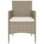 vidaXL Jeu de chaise et tabouret de jardin 4 Pièces Résine tressée Beige