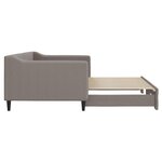 vidaXL Lit de jour avec gigogne sans matelas taupe 90x200 cm
