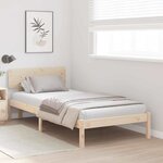 vidaXL Cadre de lit avec tête de lit Naturel 90 x 200 cm Pin massif