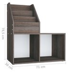 vidaXL Porte-revue pour enfants Gris et chêne sonoma Bois d’ingénierie