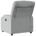 vidaXL Fauteuil inclinable de massage en tissu gris clair
