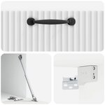 vidaXL Meuble TV mural Montage mural Blanc brillant 59 5 x 41 x 30 cm
