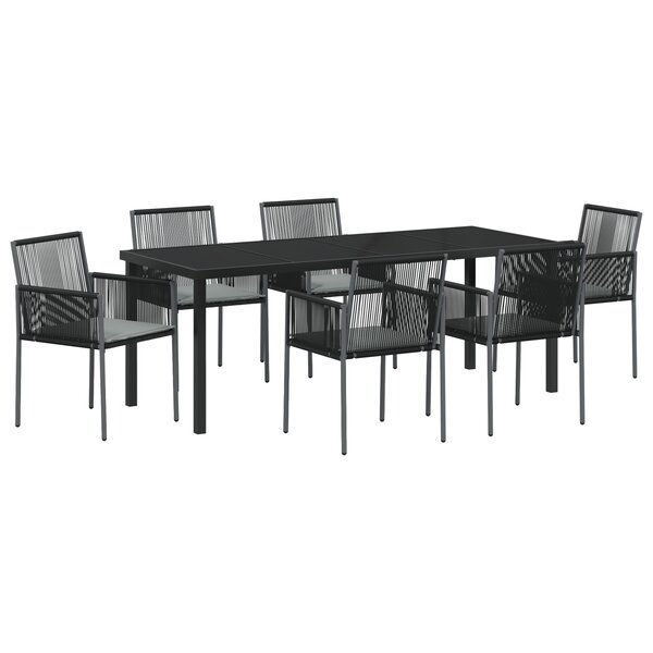 vidaXL Ensemble de 4 Noir Poly Rattan 54x60.5x83.5 cm Durable