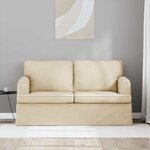 vidaXL Canapé Crème 144 x 80 x 85 cm tissu