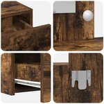 vidaXL Table de Toilette Marron 83 x 40 x 70 cm Bois d'ingénierie
