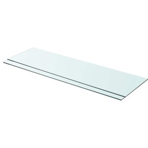 vidaXL Panneaux d'étagère 2 Pièces Verre Transparent 90 x 25 cm