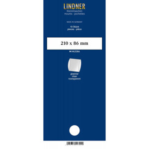 Bandes double soudure 210 x 86 mm pour timbres-poste. Fond - Transparent