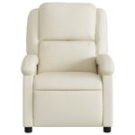 vidaXL Fauteuil inclinable crème similicuir