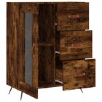 vidaXL Buffet chêne fumé 69 5x34x90 cm bois d'ingénierie