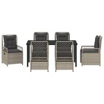 vidaXL Ensemble de salle à manger de jardin 7 pièces gris clair en rattan synthétique