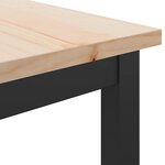 vidaXL table Naturel 100 x 50 x 91 cm Bois d'ingénierie et acier