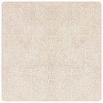 Tapis Shaggy avec dos en latex Crème 200x200 cm