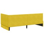 vidaXL Cadre de lit d'angle avec matelas 2 pc Jaune 90 x 200 cm