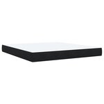 vidaXL Sommier à lattes de lit avec matelas Noir 180x200 cm Velours