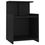 vidaXL Tables de chevet 2 Pièces Noir 40x35x60 cm Aggloméré