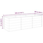 vidaXL Plate-forme surélevée de jardin 300x100x91 cm WPC Gris