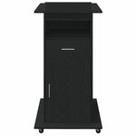 vidaXL Podium avec roue Chêne noir 55 x 55 x 107 cm Bois d'ingénierie