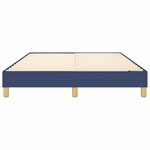 vidaXL Cadre de lit à ressorts bleu 140x200 cm tissu