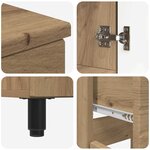 vidaXL Unité de vanité de salle de bain Chêne artisanal