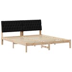 vidaXL Cadre de lit avec tête de lit rembourrée Marron 180 x 200 cm