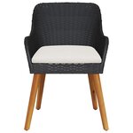 vidaXL Chaise de jardin 2 pc Noir polyrotin