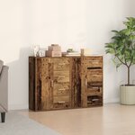 vidaXL Buffets 2 Pièces Bois Ancien 60x31x84 cm Panneau de Bois
