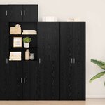 vidaXL Haut Armoire 2 Pièces Chêne noir 50 x 42 5 x 185 cm