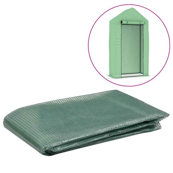 vidaXL Couverture de remplacement de serre (0 5 m²) 50x100x190 cm Vert