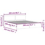 vidaXL Cadre de lit avec LED sans matelas chêne sonoma 200x200 cm