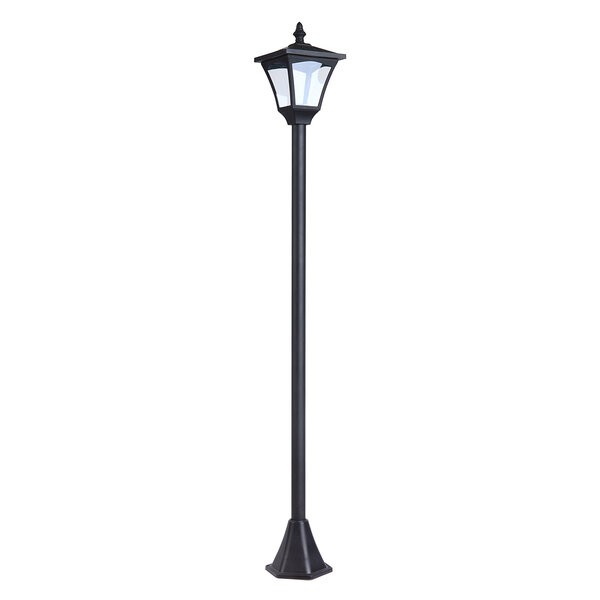 Luminaire extérieur solaire lampadaire lanterne classique LED 10 Lm dim. 15L x 15l x 120H cm noir