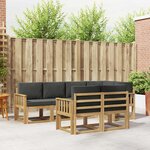 vidaXL Ensemble de canapés d'extérieur 7 Pièces Blanc et anthracite