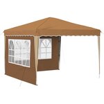 vidaXL Tente de fête pop-up 288 x 288 x 245 cm Beige Tissu Oxford