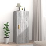 vidaXL Armoire murale Sonoma gris 34 5x34x90 cm Bois d'ingénierie