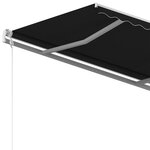 vidaXL Auvent manuel rétractable avec poteaux 4 5x3 m Anthracite