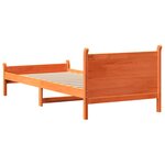 vidaXL Cadre de lit sans matelas cire marron 100x200cm bois pin massif