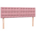 vidaXL Sommier à lattes de lit avec matelas rose 160x210 cm velours