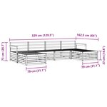 vidaXL Ensemble de canapés d'extérieur 6 pc Naturel