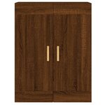 vidaXL Armoires murales 2 Pièces chêne marron bois d'ingénierie