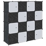 vidaXL Cubes de rangement 16 Pièces avec tiges de suspension PP