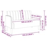 vidaXL Canapé causeuse crème 109 cm velours