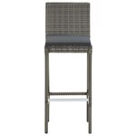 vidaXL Ensemble de bar de jardin 5 Pièces gris bois massif acacia rotin