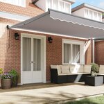 vidaXL Auvent Gris clair 500 x 300 x 165 cm Polyester et métal