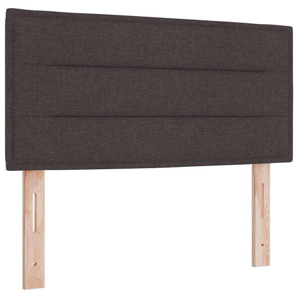 vidaXL Têtière LED Design Lignes Marron Foncé 90 cm Tissu