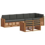 vidaXL Ensemble de canapés d'extérieur 8 pc Naturel et Anthracite