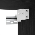 vidaXL Meuble TV mural 4 Pièces Chêne noir Bois d'ingénierie